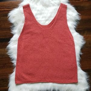 Madewell knit sweater tank in Nantucket Red